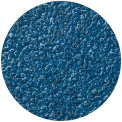 Merit Abrasives - 1-1/2" Disc Diam, 36 Grit, Zirconia Alumina Quick Change Disc - Type R Attaching System, Coated, Blue, Very Coarse Grade, 30,000 RPM - USA Tool & Supply
