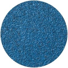 Merit Abrasives - 3" Disc Diam, 36 Grit, Zirconia Alumina Quick Change Disc - Type R Attaching System, Coated, Blue, Very Coarse Grade, 20,000 RPM - USA Tool & Supply