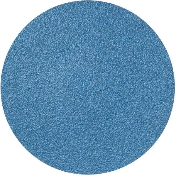 Merit Abrasives - 3" Disc Diam, 80 Grit, Zirconia Alumina Quick Change Disc - Type R Attaching System, Coated, Blue, Medium Grade, 20,000 RPM - USA Tool & Supply