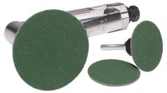 Merit Abrasives - 1" Disc Diam, 120 Grit, Zirconia Alumina Quick Change Disc - Type R Attaching System, Coated, Green, Fine Grade, 40,000 RPM, R801 Series - USA Tool & Supply