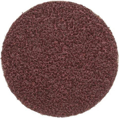 Merit Abrasives - 2" Diam, 36 Grit Aluminum Oxide Adhesive PSA Disc - Very Coarse, Black, Cloth Backing, Flexible - USA Tool & Supply