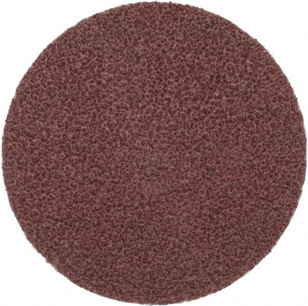 Merit Abrasives - 3" Diam, 36 Grit Aluminum Oxide Adhesive PSA Disc - Very Coarse, Black, Cloth Backing, Flexible - USA Tool & Supply