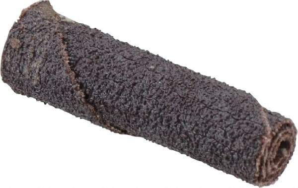 Merit Abrasives - 3/8" Max Roll Diam x 1-1/2" OAL, 60 Grit Aluminum Oxide Straight Cartridge Roll - 1/8" Pilot Hole Diam, Medium Grade - USA Tool & Supply