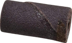 Merit Abrasives - 3/4" Max Roll Diam x 1-1/2" OAL, 80 Grit Aluminum Oxide Straight Cartridge Roll - 1/4" Pilot Hole Diam, Medium Grade - USA Tool & Supply