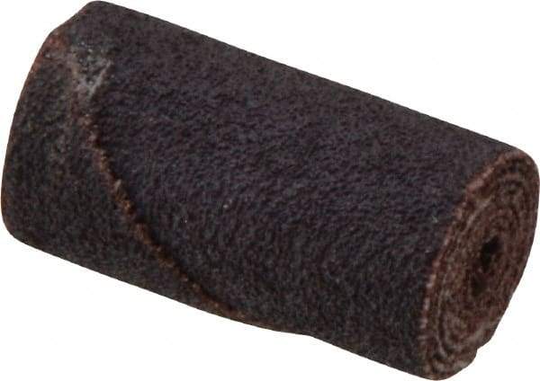 Merit Abrasives - 3/4" Max Roll Diam x 1-1/2" OAL, 60 Grit Aluminum Oxide Straight Cartridge Roll - 3/16" Pilot Hole Diam, Medium Grade - USA Tool & Supply