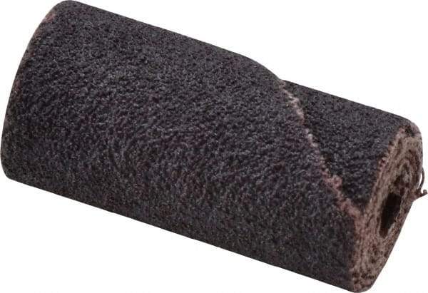 Merit Abrasives - 3/4" Max Roll Diam x 1-1/2" OAL, 60 Grit Aluminum Oxide Straight Cartridge Roll - 1/4" Pilot Hole Diam, Medium Grade - USA Tool & Supply