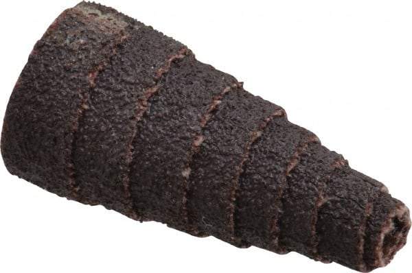 Merit Abrasives - 1-1/2" Long x 3/4" Diam, Aluminum Oxide, Full Taper Cartridge Roll - 60 Grit, 3/16" Pilot Hole Diam, Medium Grade - USA Tool & Supply