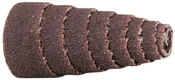 Merit Abrasives - 1-1/2" Long x 3/4" Diam, Aluminum Oxide, Full Taper Cartridge Roll - 80 Grit, 3/16" Pilot Hole Diam, Medium Grade - USA Tool & Supply