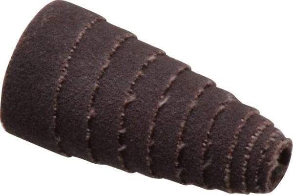 Merit Abrasives - 1-1/2" Long x 3/4" Diam, Aluminum Oxide, Full Taper Cartridge Roll - 120 Grit, 3/16" Pilot Hole Diam, Fine Grade - USA Tool & Supply