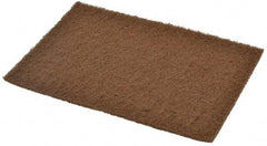 Merit Abrasives - Medium Grade, Aluminum Oxide Hand Pad - Brown, 6" Wide x 9" Long, Nonwoven - USA Tool & Supply