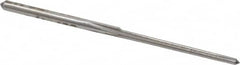 Made in USA - #7/0 Pin, 0.0666" Diam, 0.0497" Small End, 5/64" Diam Straight Shank, 13/16" Flute, Taper Pin Reamer - USA Tool & Supply