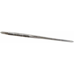 Made in USA - #6/0 Pin, 0.0806" Diam, 0.0611" Small End, 3/32" Diam Straight Shank, 15/16" Flute, Taper Pin Reamer - USA Tool & Supply