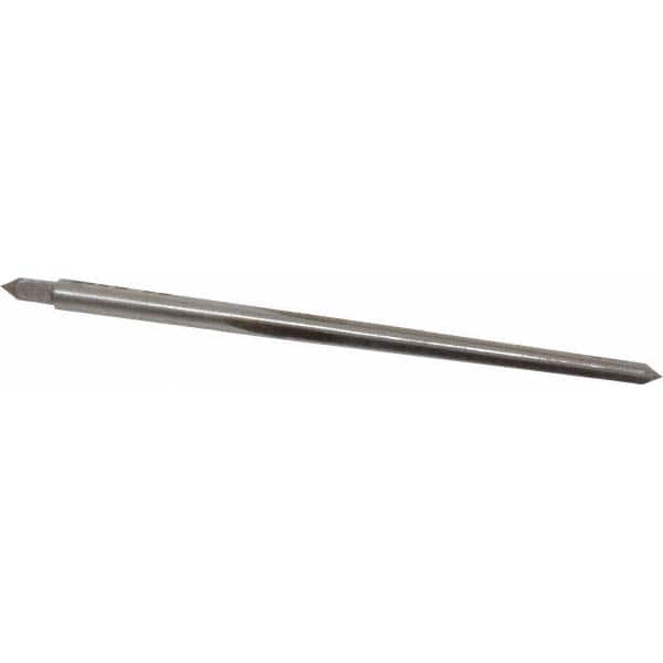 Made in USA - #4/0 Pin, 0.1142" Diam, 0.0869" Small End, 1/8" Diam Straight Shank, 1-5/16" Flute, Taper Pin Reamer - USA Tool & Supply