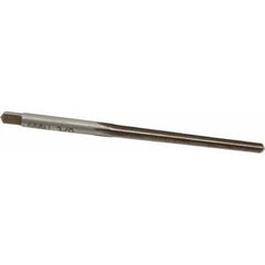 Made in USA - #3/0 Pin, 0.1302" Diam, 0.1029" Small End, 9/64" Diam Straight Shank, 1-5/16" Flute, Taper Pin Reamer - USA Tool & Supply