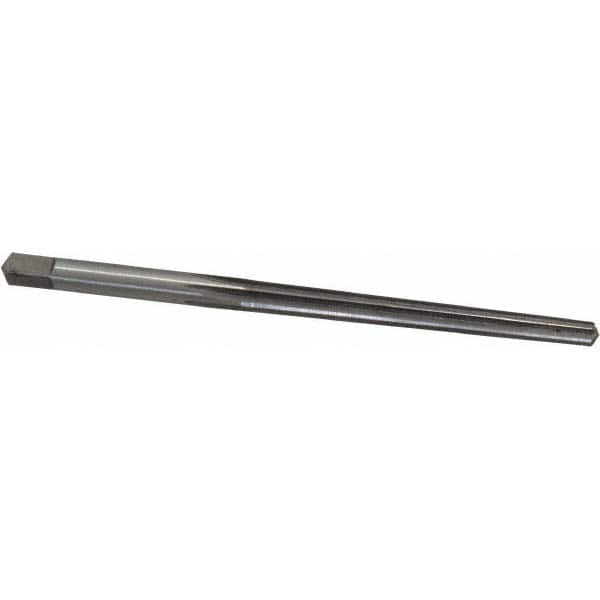 Made in USA - #0 Pin, 0.1638" Diam, 0.1287" Small End, 11/64" Diam Straight Shank, 1-11/16" Flute, Taper Pin Reamer - USA Tool & Supply