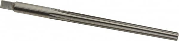 Made in USA - #2 Pin, 0.2008" Diam, 0.1605" Small End, 13/64" Diam Straight Shank, 1-15/16" Flute, Taper Pin Reamer - USA Tool & Supply