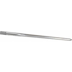 Made in USA - #4 Pin, 0.2604" Diam, 0.2071" Small End, 17/64" Diam Straight Shank, 2-9/16" Flute, Taper Pin Reamer - USA Tool & Supply