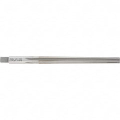 Made in USA - #6 Pin, 0.354" Diam, 0.2773" Small End, 23/64" Diam Straight Shank, 3-11/16" Flute, Taper Pin Reamer - USA Tool & Supply