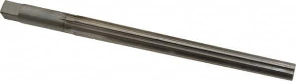 Made in USA - #9 Pin, 0.6066" Diam, 0.4805" Small End, 9/16" Diam Straight Shank, 6-1/16" Flute, Taper Pin Reamer - USA Tool & Supply