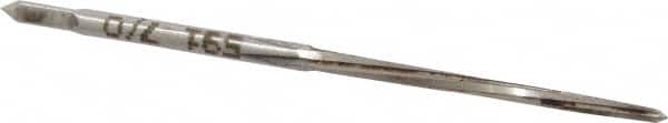 Made in USA - #7/0 Pin, 0.0666" Diam, 0.0497" Small End, 5/64" Diam Straight Shank, 13/16" Flute, Taper Pin Reamer - USA Tool & Supply