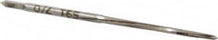 Made in USA - #7/0 Pin, 0.0666" Diam, 0.0497" Small End, 5/64" Diam Straight Shank, 13/16" Flute, Taper Pin Reamer - USA Tool & Supply