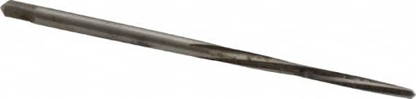 Made in USA - #6/0 Pin, 0.0806" Diam, 0.0611" Small End, 3/32" Diam Straight Shank, 15/16" Flute, Taper Pin Reamer - USA Tool & Supply