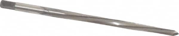 Made in USA - #4/0 Pin, 0.1142" Diam, 0.0869" Small End, 1/8" Diam Straight Shank, 1-5/16" Flute, Taper Pin Reamer - USA Tool & Supply