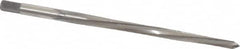 Made in USA - #4/0 Pin, 0.1142" Diam, 0.0869" Small End, 1/8" Diam Straight Shank, 1-5/16" Flute, Taper Pin Reamer - USA Tool & Supply