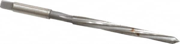 Made in USA - #3/0 Pin, 0.1302" Diam, 0.1029" Small End, 9/64" Diam Straight Shank, 1-5/16" Flute, Taper Pin Reamer - USA Tool & Supply