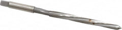 Made in USA - #3/0 Pin, 0.1302" Diam, 0.1029" Small End, 9/64" Diam Straight Shank, 1-5/16" Flute, Taper Pin Reamer - USA Tool & Supply