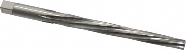 Made in USA - #5 Pin, 0.2994" Diam, 0.2409" Small End, 5/16" Diam Straight Shank, 2-13/16" Flute, Taper Pin Reamer - USA Tool & Supply