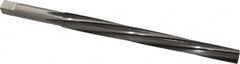 Made in USA - #8 Pin, 0.505" Diam, 0.3971" Small End, 7/16" Diam Straight Shank, 5-3/16" Flute, Taper Pin Reamer - USA Tool & Supply