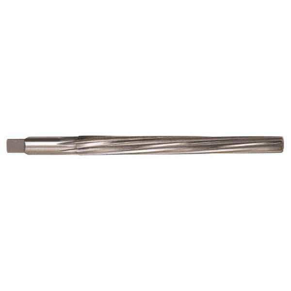 Alvord Polk - #9 Pin, 0.6066" Diam, 0.4805" Small End, 9/16" Diam Straight Shank, 6-1/16" Flute, Taper Pin Reamer - USA Tool & Supply