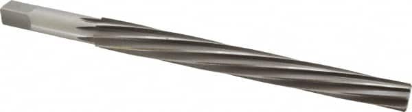 Made in USA - #11 Pin, 0.878" Diam, 0.706" Small End, 3/4" Diam Straight Shank, 8-1/4" Flute, Taper Pin Reamer - USA Tool & Supply