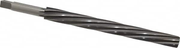 Made in USA - #12 Pin, 1.05" Diam, 0.842" Small End, 3/4" Diam Straight Shank, 10" Flute, Taper Pin Reamer - USA Tool & Supply