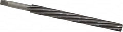 Made in USA - #12 Pin, 1.05" Diam, 0.842" Small End, 3/4" Diam Straight Shank, 10" Flute, Taper Pin Reamer - USA Tool & Supply