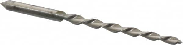 Made in USA - #3/0 Pin, 0.1302" Diam, 0.1029" Small End, 9/64" Diam Straight Shank, 1-5/16" Flute, Taper Pin Reamer - USA Tool & Supply