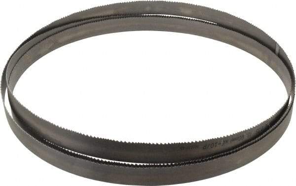 Starrett - 6 to 10 TPI, 12' Long x 1" Wide x 0.035" Thick, Welded Band Saw Blade - Bi-Metal, Toothed Edge, Raker Tooth Set, Contour Cutting - USA Tool & Supply