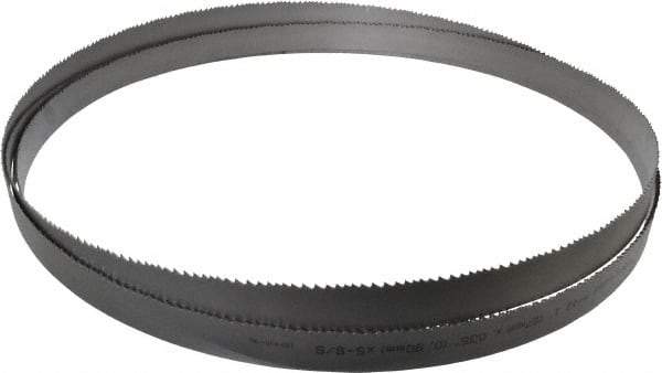 Starrett - 5 to 8 TPI, 13' 3" Long x 1" Wide x 0.035" Thick, Welded Band Saw Blade - Bi-Metal, Toothed Edge, Raker Tooth Set, Contour Cutting - USA Tool & Supply