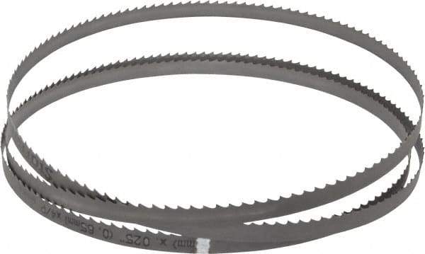 Starrett - 4 TPI, 7' 8" Long x 1/2" Wide x 0.025" Thick, Welded Band Saw Blade - Bi-Metal, Toothed Edge, Raker Tooth Set, Contour Cutting - USA Tool & Supply