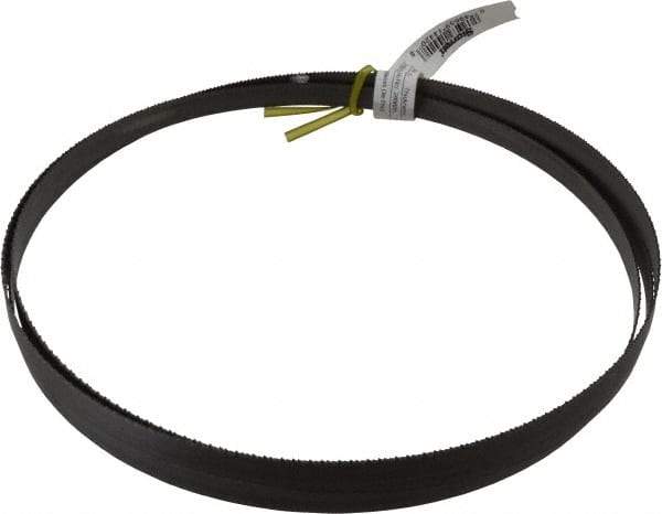 Starrett - 14 TPI, 7' 8" Long x 1/2" Wide x 0.035" Thick, Welded Band Saw Blade - Bi-Metal, Toothed Edge, Raker Tooth Set, Contour Cutting - USA Tool & Supply