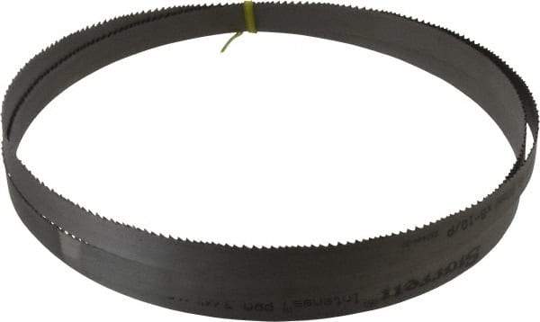 Starrett - 6 to 10 TPI, 8' 2-1/2" Long x 3/4" Wide x 0.035" Thick, Welded Band Saw Blade - Bi-Metal, Toothed Edge, Raker Tooth Set, Contour Cutting - USA Tool & Supply