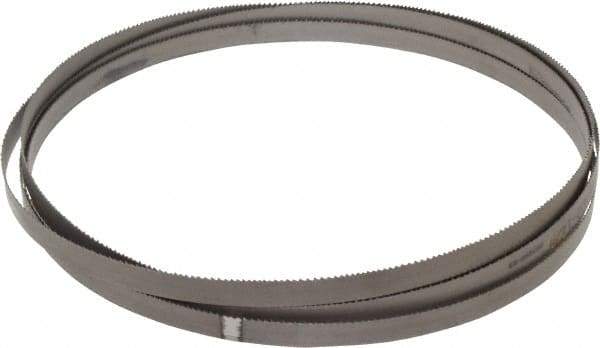 Starrett - 10 to 14 TPI, 12' 10" Long x 1/2" Wide x 0.025" Thick, Welded Band Saw Blade - Bi-Metal, Toothed Edge, Raker Tooth Set, Contour Cutting - USA Tool & Supply