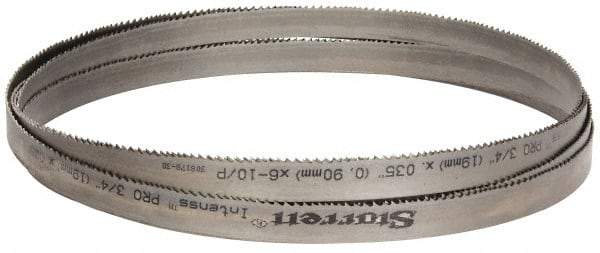 Starrett - 6 to 10 TPI, 14' 5" Long x 3/4" Wide x 0.035" Thick, Welded Band Saw Blade - Bi-Metal, Toothed Edge, Raker Tooth Set, Contour Cutting - USA Tool & Supply