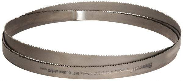 Starrett - 4 to 6 TPI, 15' 4" Long x 1-1/4" Wide x 0.042" Thick, Welded Band Saw Blade - Bi-Metal, Toothed Edge, Raker Tooth Set, Contour Cutting - USA Tool & Supply