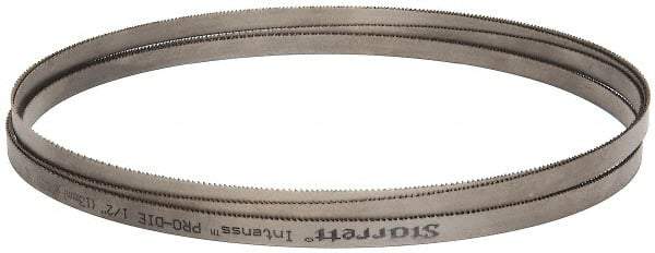 Starrett - 10 to 14 TPI, 16' Long x 1/2" Wide x 0.035" Thick, Welded Band Saw Blade - Bi-Metal, Toothed Edge, Raker Tooth Set, Contour Cutting - USA Tool & Supply