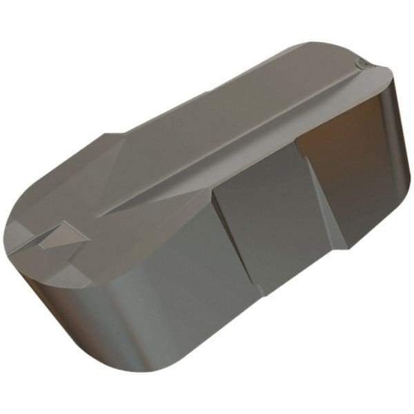 Iscar - 400200GIP E Grade IC8250, 4mm Cutting Width Carbide Grooving Insert - 2mm Max Depth of Cut, Neutral, 2mm Corner Radius, TiCN/Al2O3/TiN Finish - USA Tool & Supply