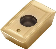 Seco - ABEX2606 M15 Grade F40M Carbide Milling Insert - TiAlN/TiN Finish, 1/4" Thick, 1.6mm Corner Radius - USA Tool & Supply