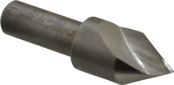Keo - 3/4" Head Diam, 1/2" Shank Diam, 1 Flute 60° High Speed Steel Countersink - USA Tool & Supply