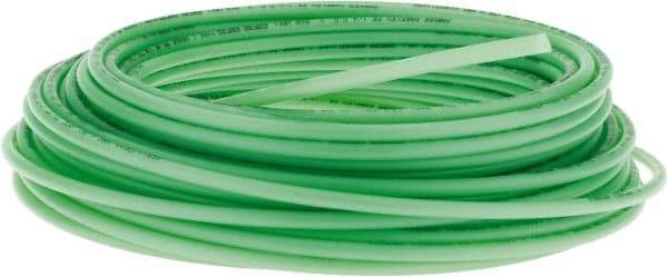 Parker - 11/64" ID x 1/4" OD, 0.04" Wall Thickness, 100' Long, Polyethylene Tube - Green, 120 Max psi, -80 to 150°F - USA Tool & Supply